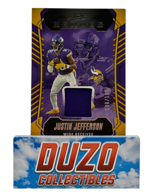 Justin Jefferson Heroes Patch /199 Panini Absolute 2023 No. AH-2