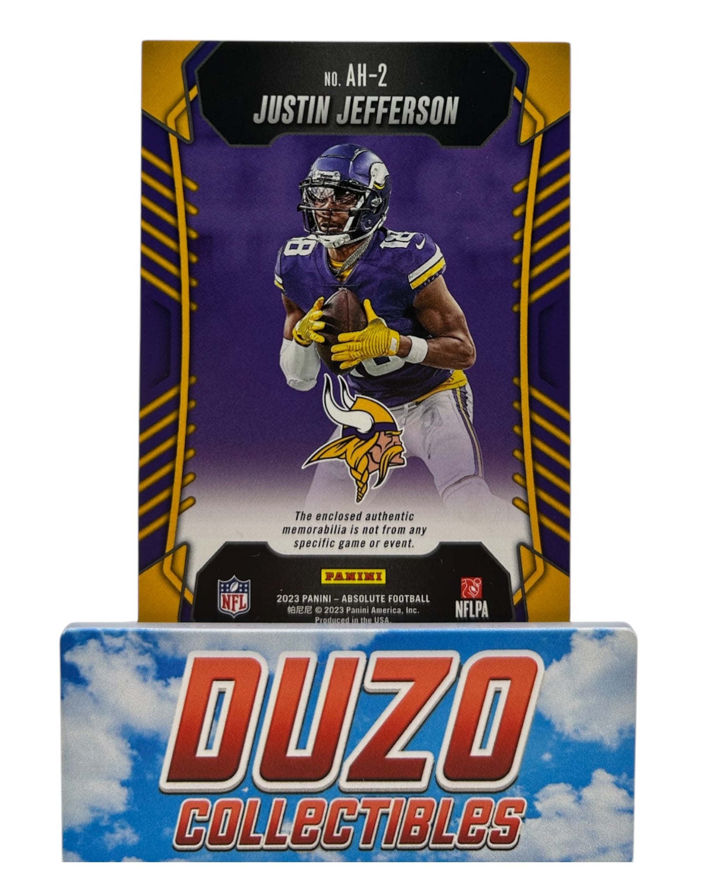 Justin Jefferson Heroes Patch /199 Panini Absolute 2023 No. AH-2