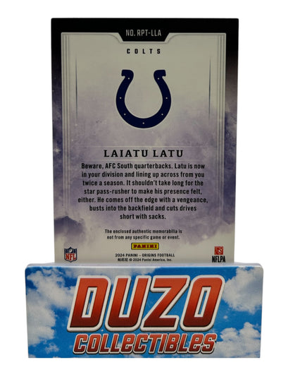 Laiatu Latu Rookie 2-Color Patch /49 Panini Origins 2024 No.RPT-LLA