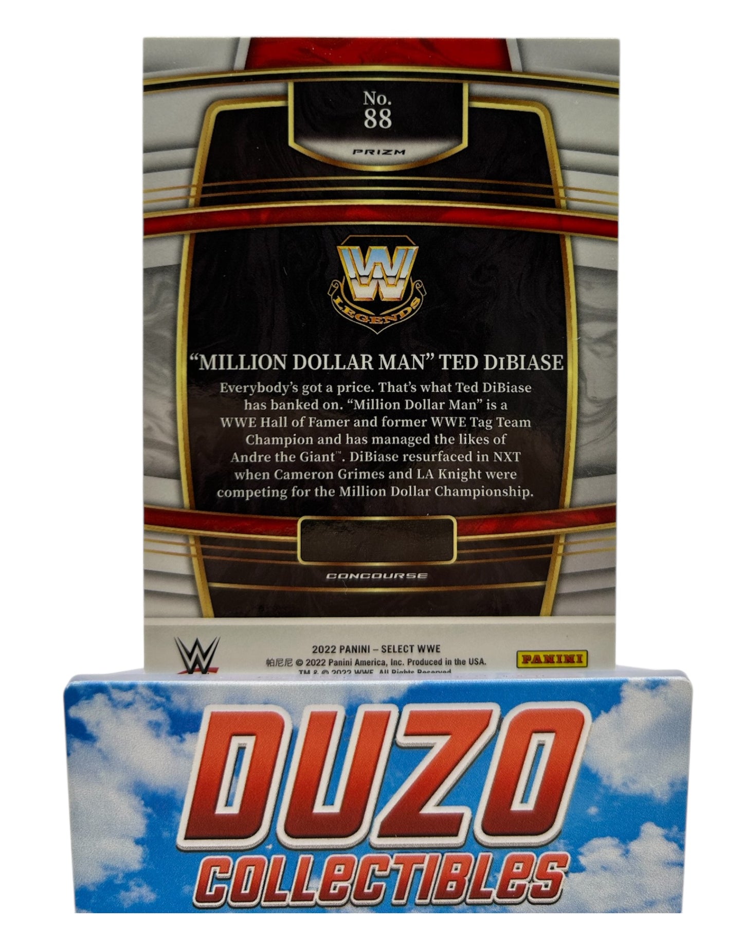 ''Million Dollar Man'' Ted Dibiase Green White Pink Panini Select 2022 No.88