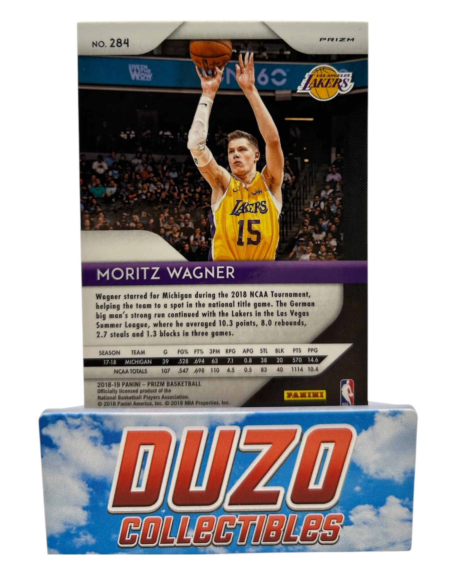 Moritz Wagner Rookie Red Cracked Ice Panini Prizm 2018-2019 No.284