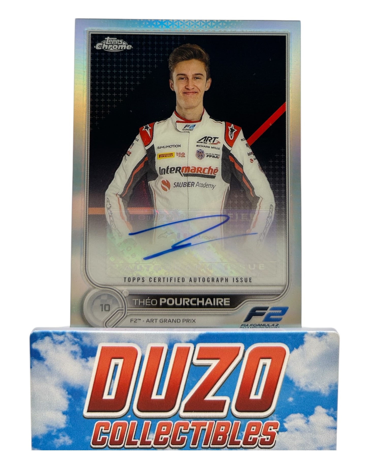 Theo Pourchaire Autograph Topps Chrome Formula 1 2022 No.CAC-TP