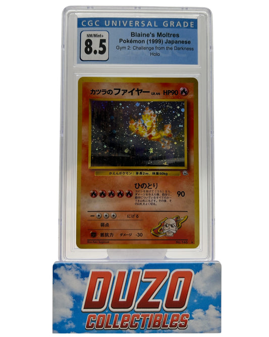 Blaine's Moltres Gym 2: Challenge from the Darkness Holo CGC 8.5 Pokemon 1999 Japanese