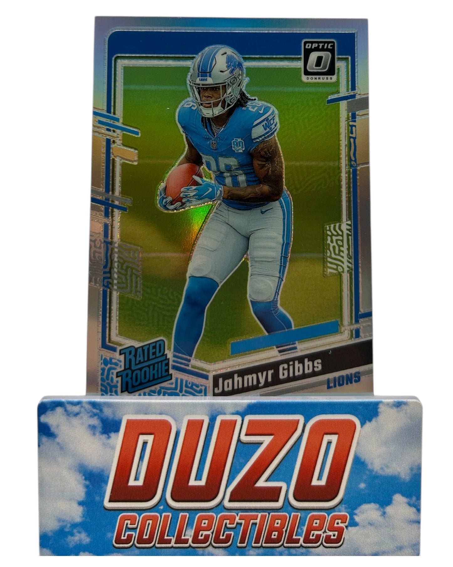 Jahmyr Gibbs Rated Rookie Silver Donruss Optic 2023 No.236