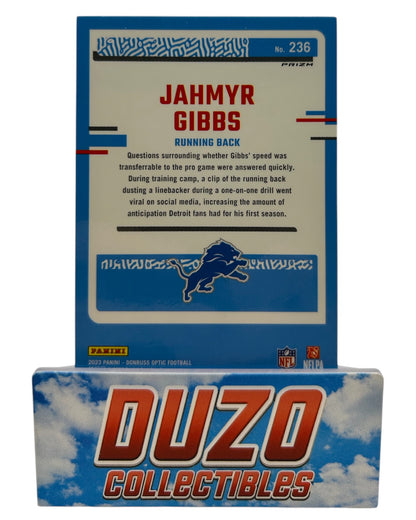 Jahmyr Gibbs Rated Rookie Silver Donruss Optic 2023 No.236