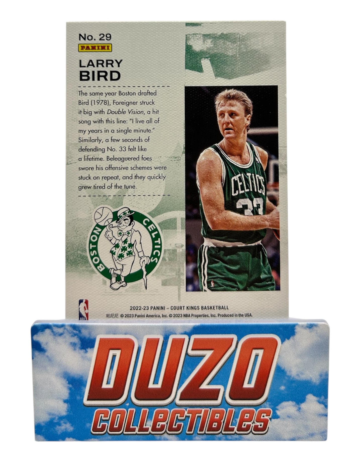 Larry Bird Double Exposure Short Print 2022-23 Panini Court Kings No.29