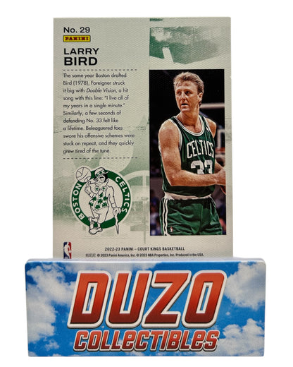 Larry Bird Double Exposure Short Print 2022-23 Panini Court Kings No.29