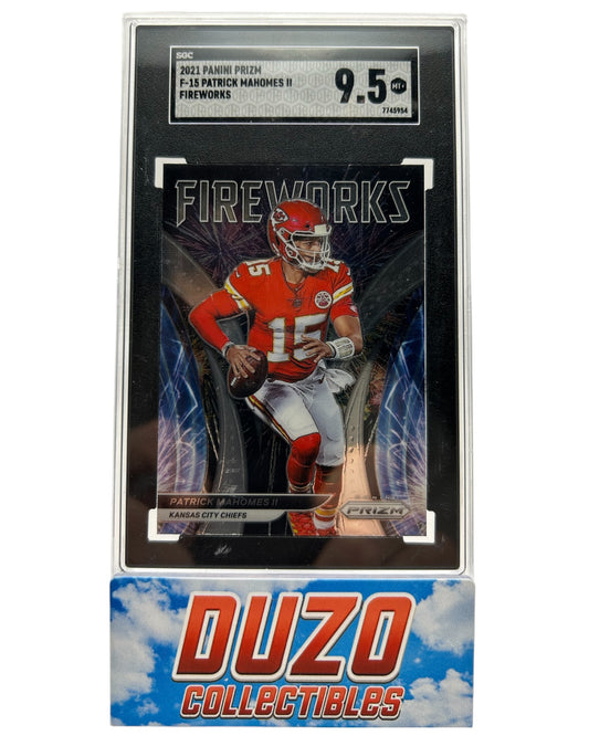 Patrick Mahomes II Fireworks 2021 Panini Prizm SGC 9.5 #F-15