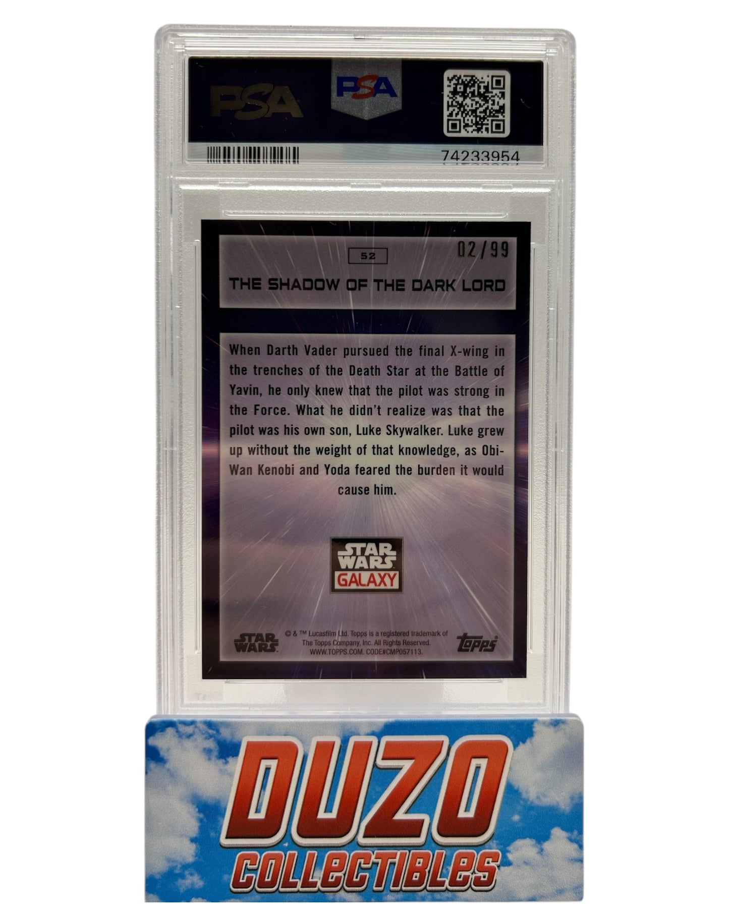 Shadow of the Dark Lord Wave Refractor /99 2022 Star Wars Galaxy PSA10 #52