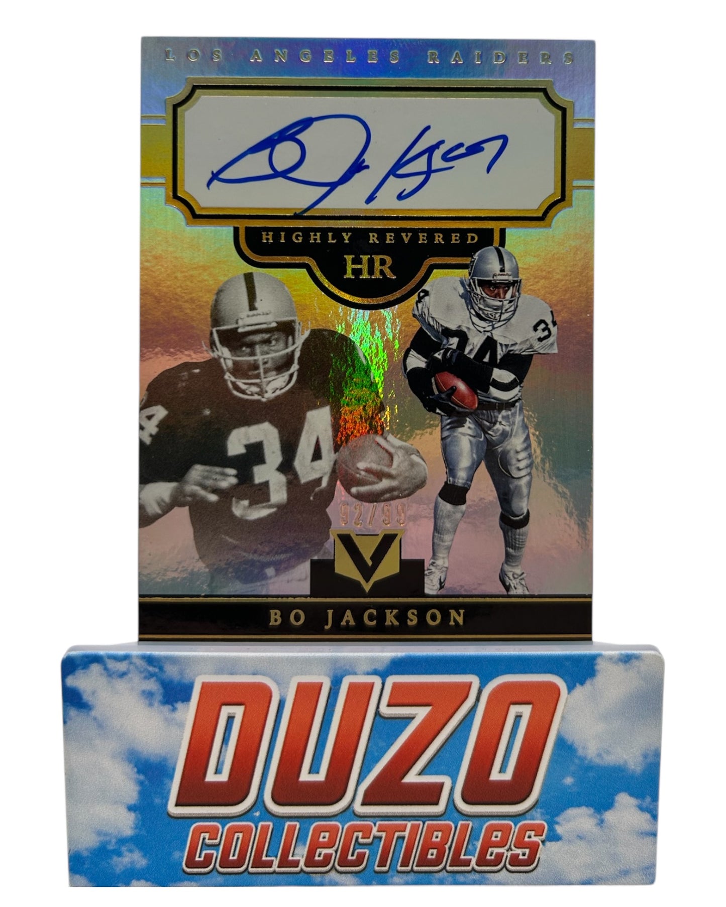 Bo Jackson OnCard Auto Highly Revered /99 2017 Panini Vertex No.HR-BO