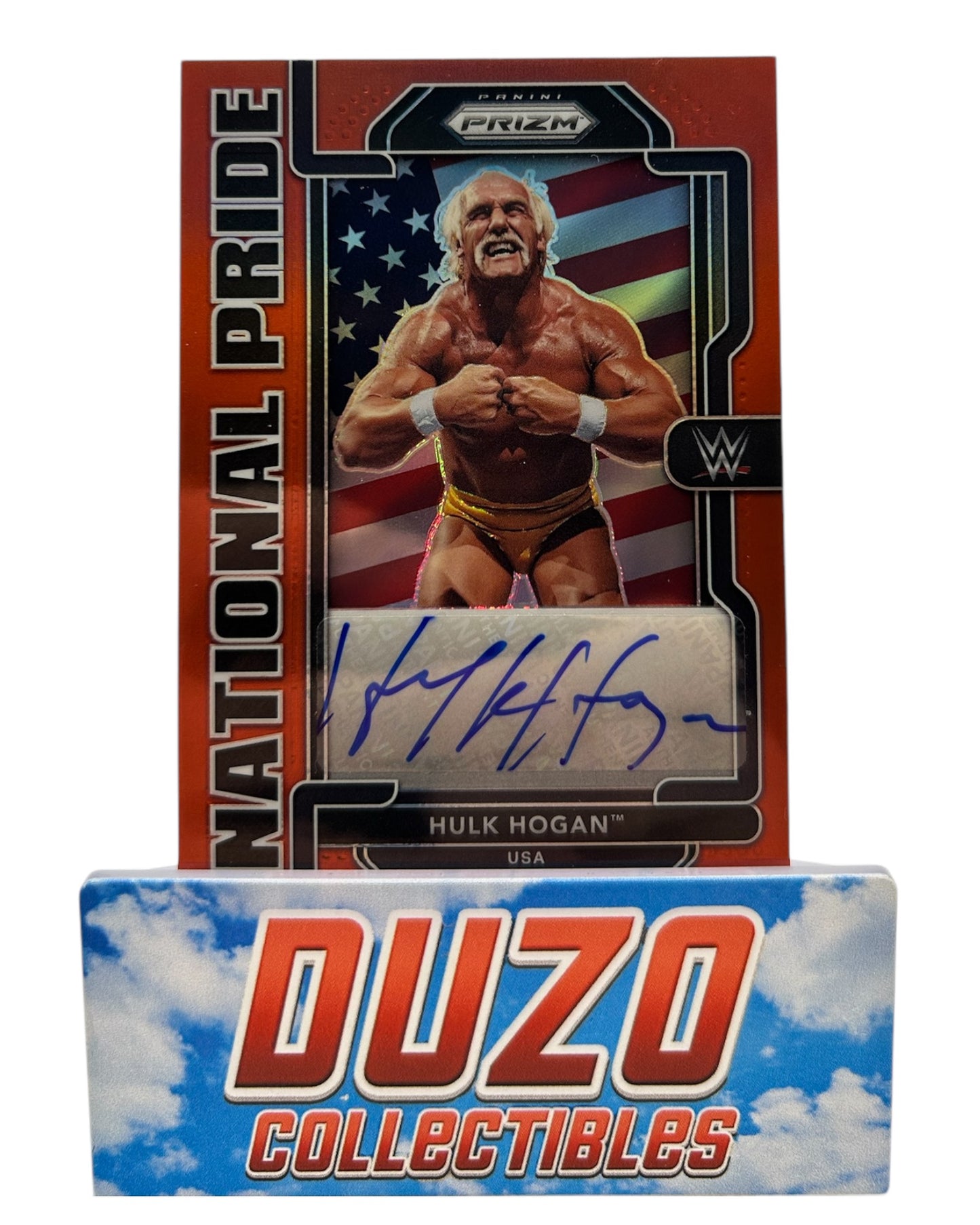 Hulk Hogan Red Autograph National Pride 2022 Panini Chronicles Prizm WWE #NP-HHG