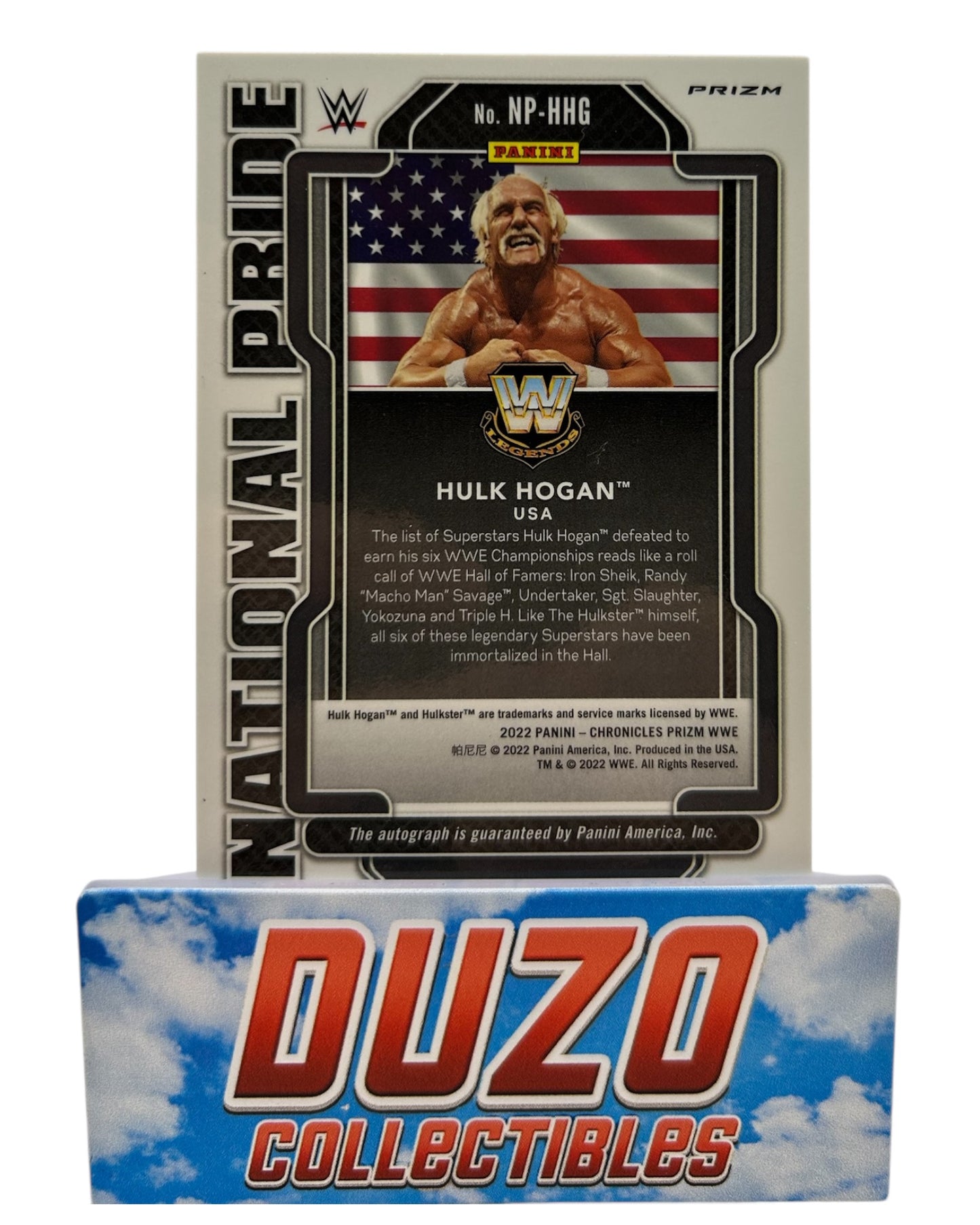 Hulk Hogan Red Autograph National Pride 2022 Panini Chronicles Prizm WWE #NP-HHG