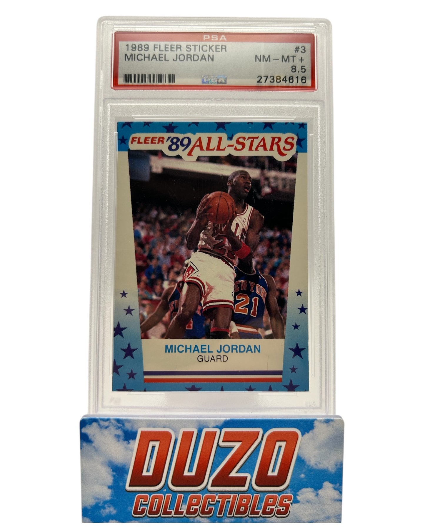 Michael Jordan Fleer 'AllStars Fleer Sticker 1989 PSA 8.5 #3 Pop 46