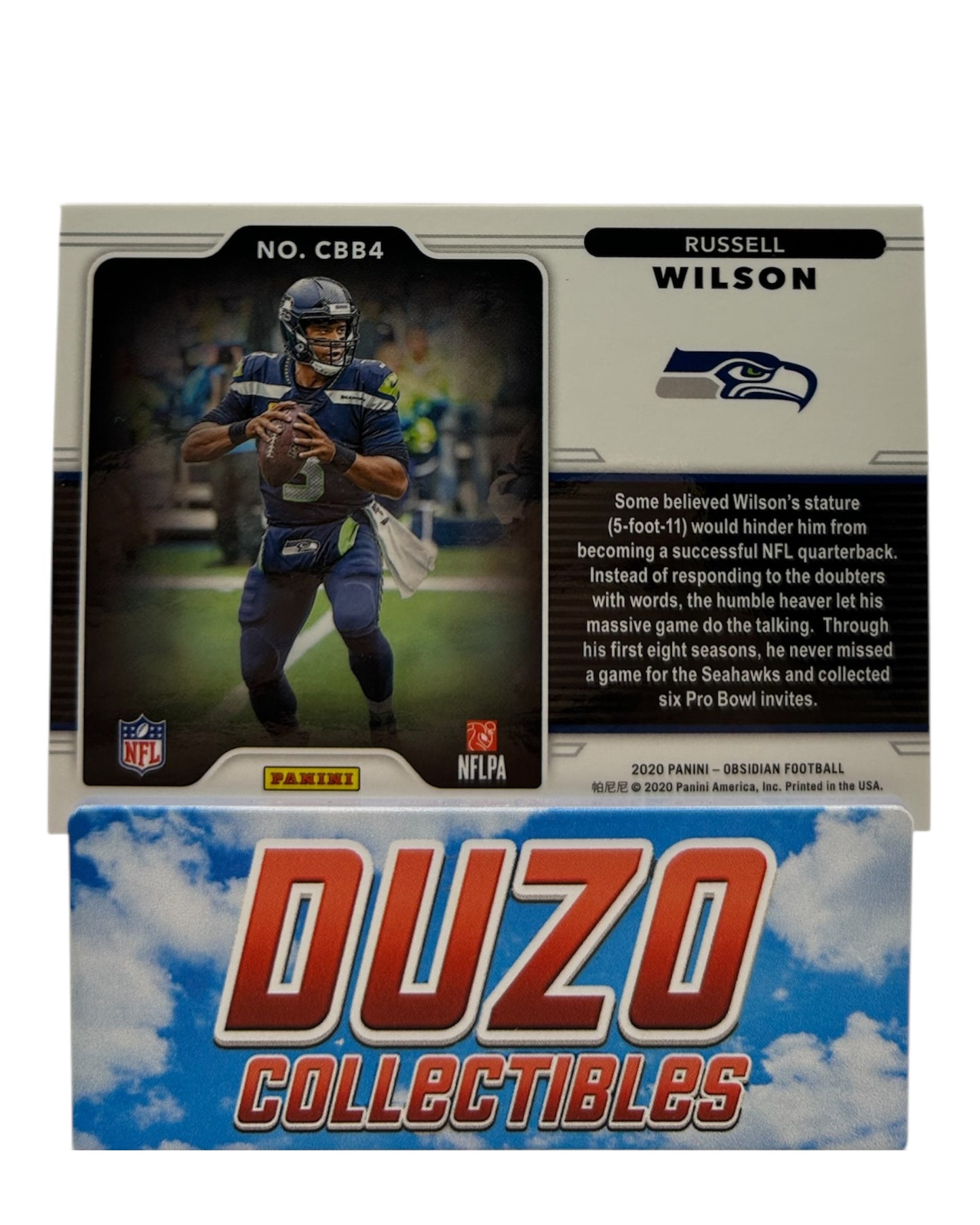 Russell Wilson Color Blast Case Hit 2020 Panini Obsidian no.CBB4