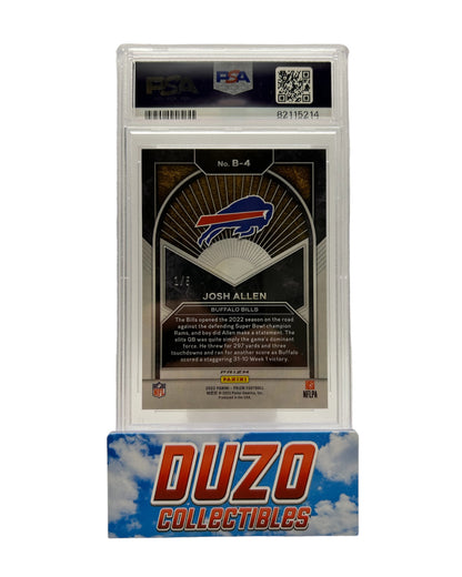 Josh Allen 2022 Panini Prizm Brilliance-Gold-Vinyl 1/5 PSA9 #B4 Pop 2