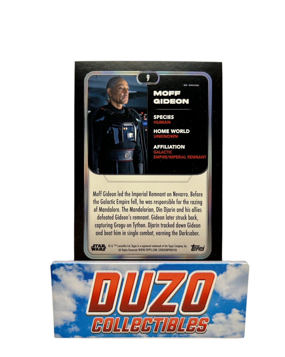Topps Star Wars Flagship 2023 Moff Gideon Foilboard #9 /499