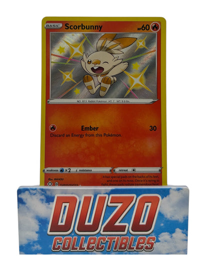 Scorbunny, Raboot & Cinderace Baby Shiny SV015-SV017/SV122 Nintendo Pokemon Shining Fates 2021