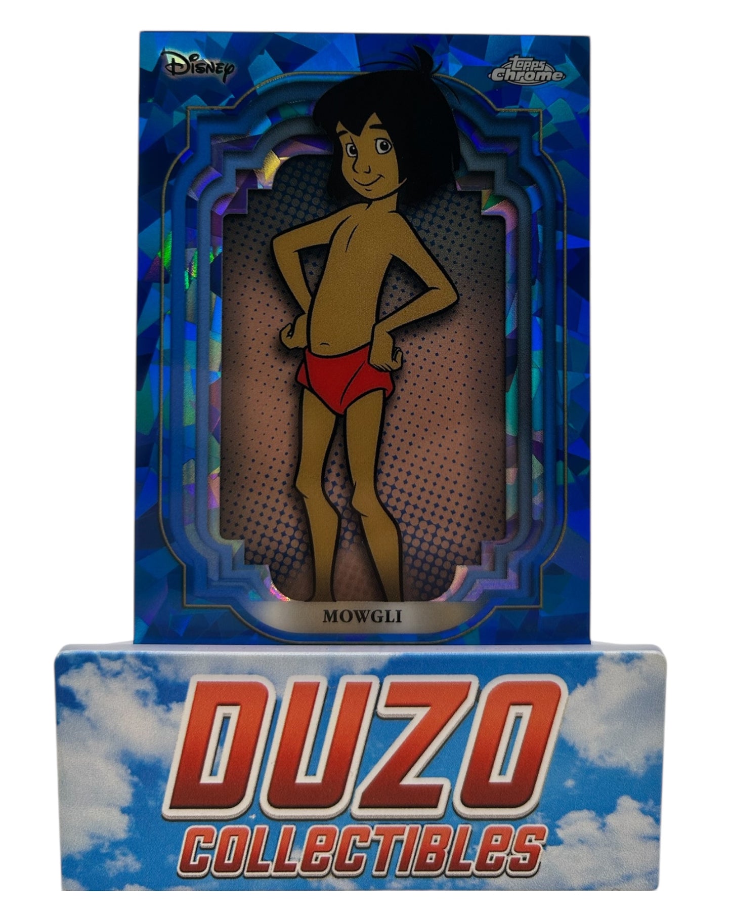 Mowgli Sapphire Blue Cracked Ice Disney Topps Chrome 2024 No.30