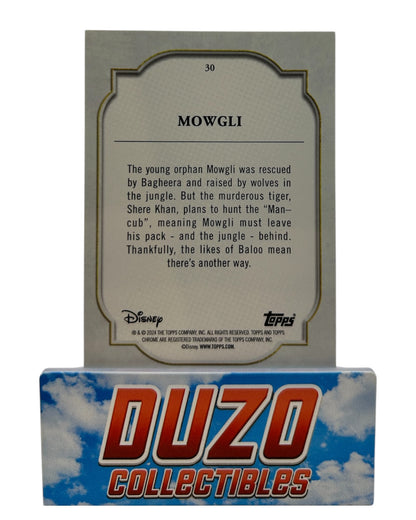 Mowgli Sapphire Blue Cracked Ice Disney Topps Chrome 2024 No.30