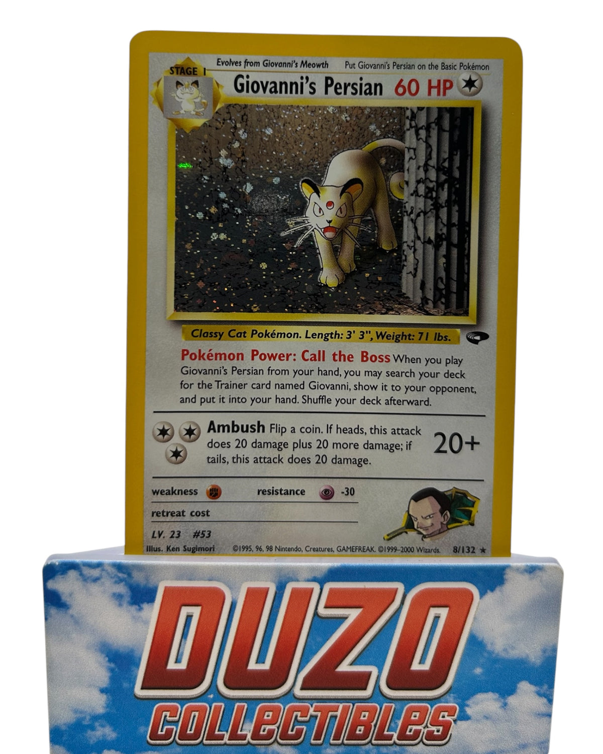 Giovanni's Persian Holo 2000 Pokemon Gym Challenge No.8/132