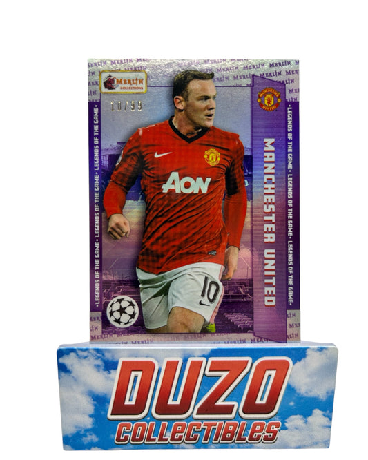 Wayne Rooney Purple 10/99 ManU Jersey Number 2023-24 TOPPS Merlin Heritage UEFA